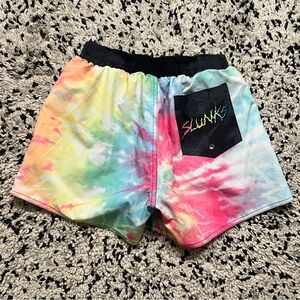 Slunks Shorts Tie Dye Volleyball Athletic Board Shorts Lined Women’s Size Small